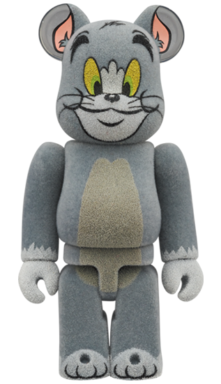 MEDICOM TOY BE@RBRICK Tom Flocky Version (Tom & Jerry) 100% & 400% Bearbrick Collectible Figure - Pre Order - Perfect for Anime Fans, Toy Collectors, and Home Decor