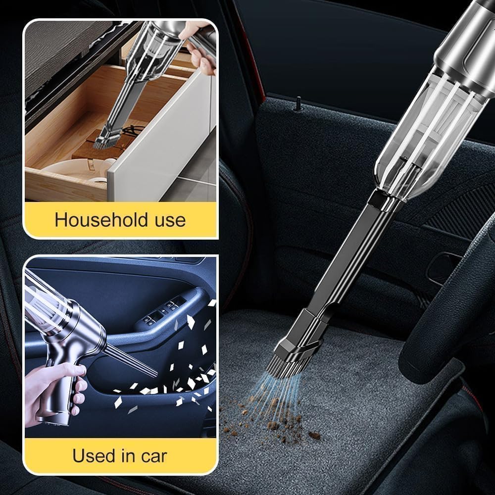 Airified Pro V2-2025 Wireless Handheld Car Vacuum Cleaner - Portable Air Blower & Mini Vacuum for Car, Home & Office | Quick Cleanup for Pet Hair, Crumbs & Dust