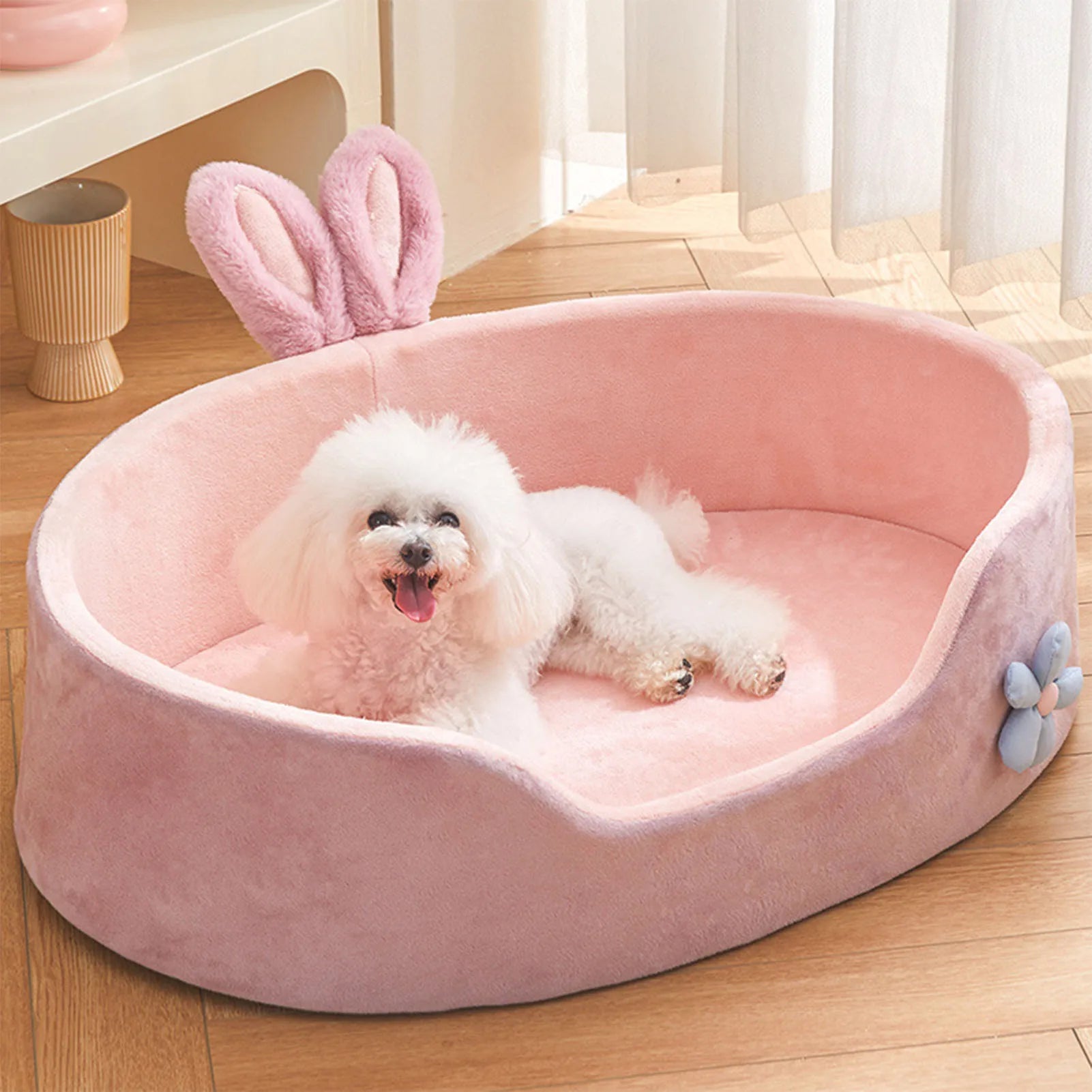 Washable Soft Pet Bed for Dogs & Cats - Comfortable Plush Dog Bed & Cozy Cat Bed for Indoor Use, Crate, or Kennel - Machine Washable & Durable Pet Sleeping Mat