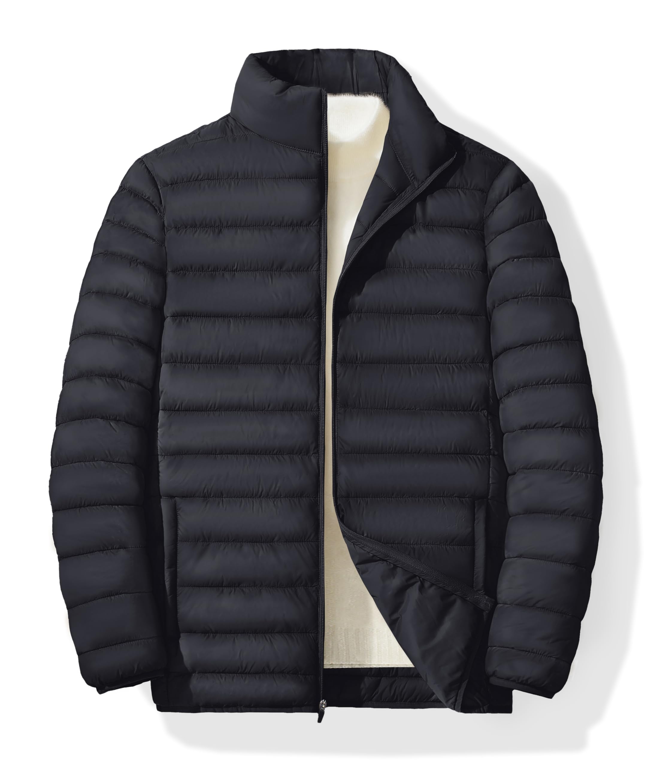 MAGINVIT Men's Lightweight Puffer Jacket - Windproof, Water-Repellent Quilted Coat for Winter, Fall & Spring | Warm Windbreaker for Outdoor Activities, Hiking & Travel