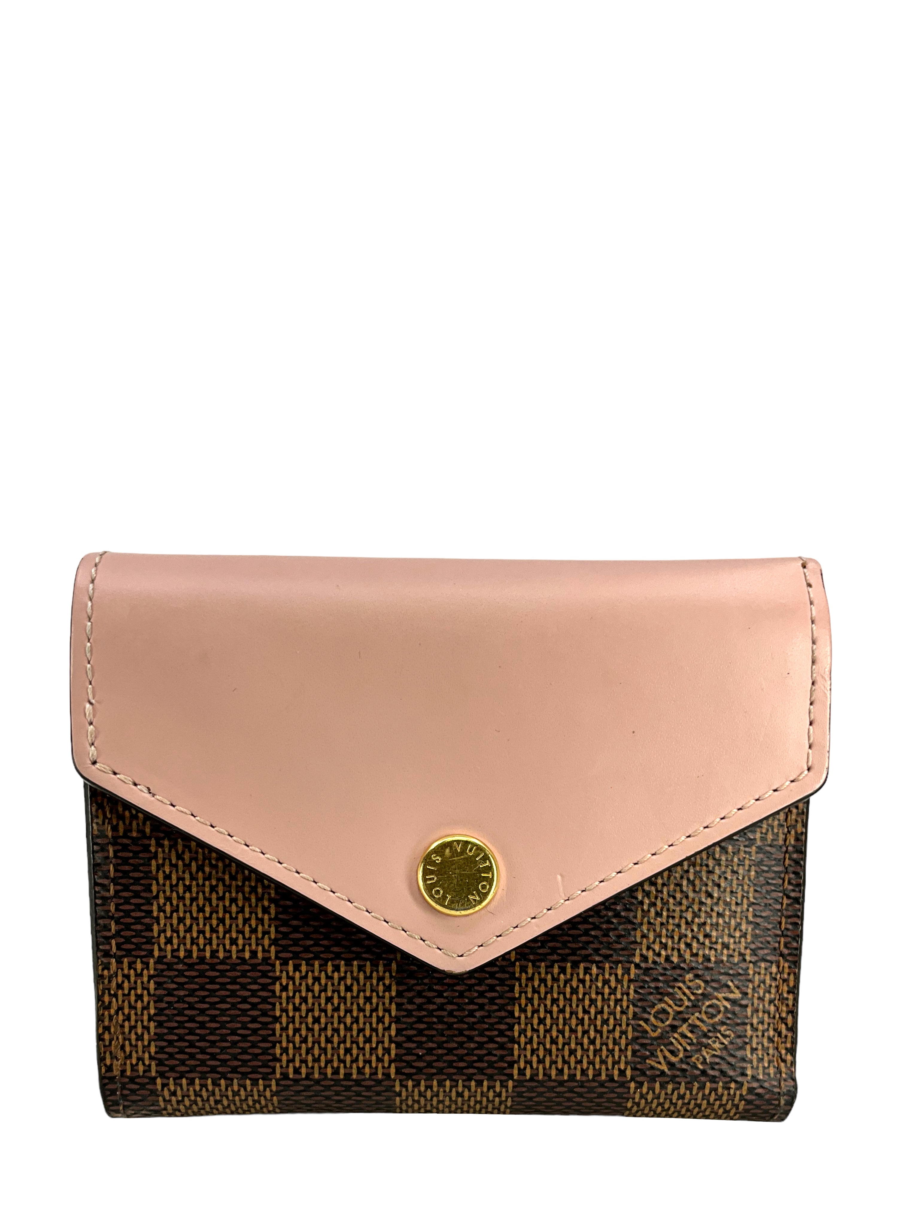 Louis Vuitton Damier Ebene Canvas Zoe Wallet - Authentic Designer Women's Wallet for Everyday Use | Compact & Stylish Card Holder for Credit Cards, Cash & ID | Perfect Gift for Her
