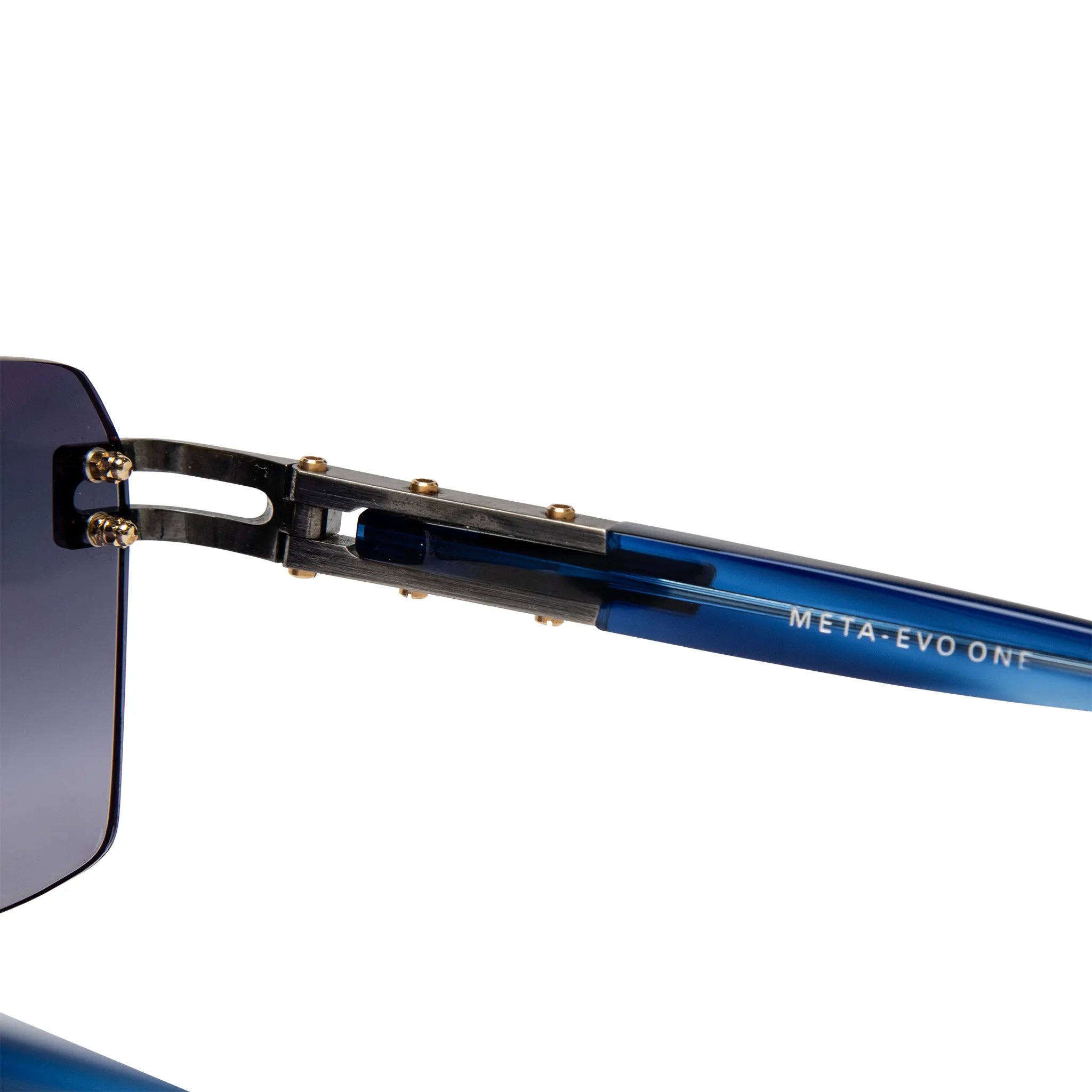 Vintage Dita Meta EVO DTS147 A02 Custom Antique Silver Blue Swirl Sunglasses - Premium Designer Shades for Fashion & Outdoor Activities
