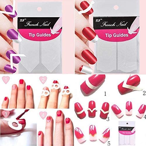 10-Pack French Manicure Nail Tip Stickers - 3 Stylish Designs for Salon-Quality Nails at Home | Perfect for DIY Nail Art, Gel Polish Application & Professional Manicures