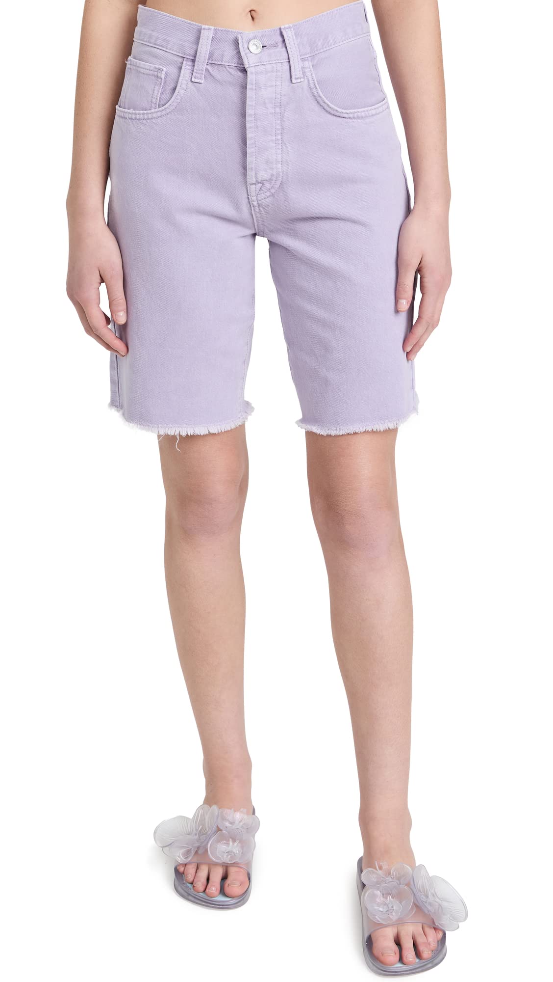 7 For All Mankind Women's Easy James Bermuda Shorts - Comfortable Denim Shorts for Summer | Casual Wear, Beach Outfits & Weekend Style