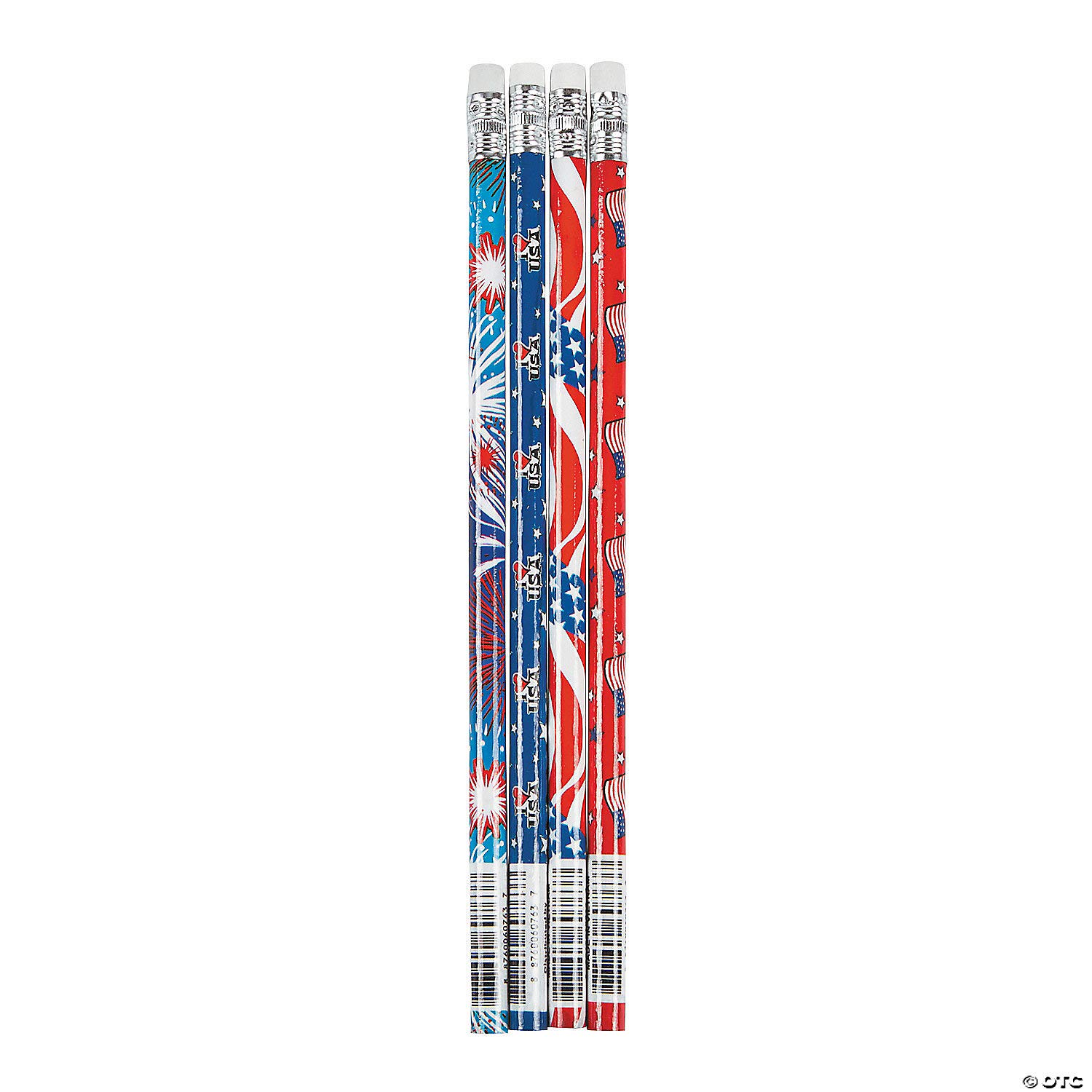 Fun Express USA Patriotic Pencils - Bulk Set of 144 Pencils for 4th of July Party Favors, School Supplies & Classroom Giveaways - Perfect for Independence Day Celebrations, Back to School & Teacher Gifts