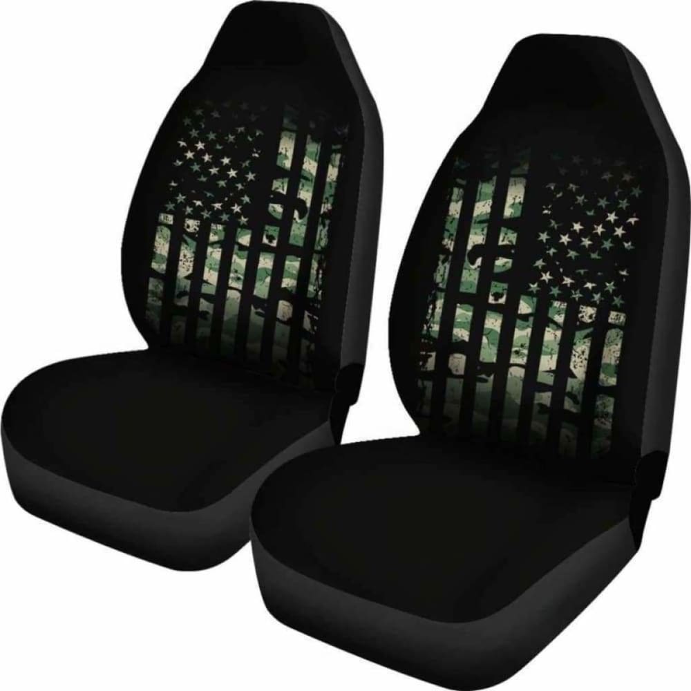 Military Army Flag Car Seat Covers - Universal Fit for Cars, Trucks & SUVs - Durable Neoprene Protection for Seats - Perfect for Patriotic Drivers, Veterans & Outdoor Enthusiasts