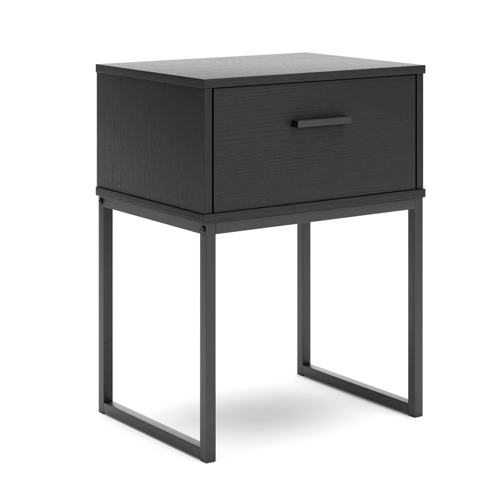 Signature Design by Ashley Socalle Modern 1 Drawer Nightstand with Metal Legs, 26.02