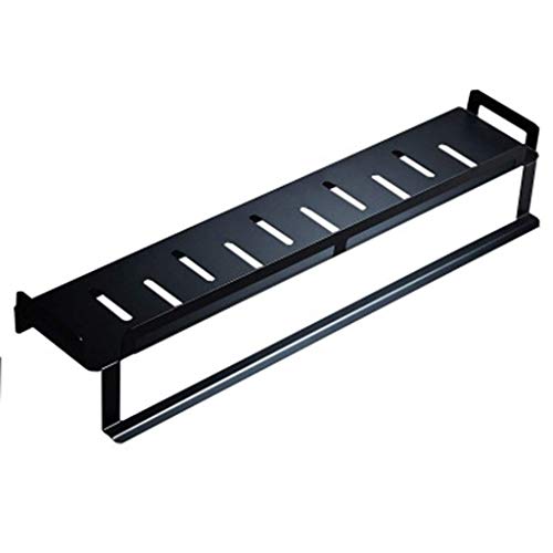 Stainless Steel Towel Rack Wall Mounted - Black Bathroom & Kitchen Storage Organizer - Waterproof Rust Proof Multi-Size (60cm) - Perfect for Bathroom, Kitchen, Laundry Room & Spa Organization