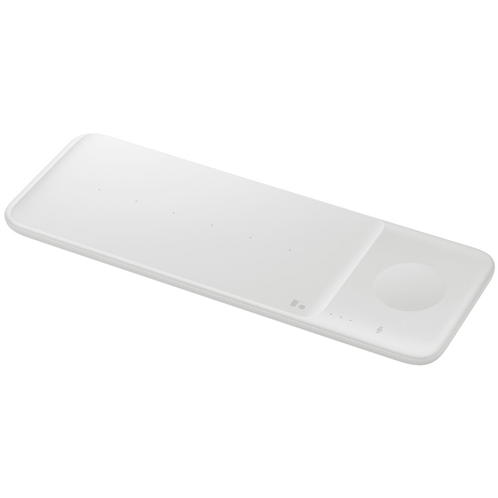 Samsung EP-P6300 9W Wireless Charger Trio with 25W Fast Charging Cube - Qi Certified for iPhone, Galaxy, AirPods - Perfect for Home, Office & Travel (White)
