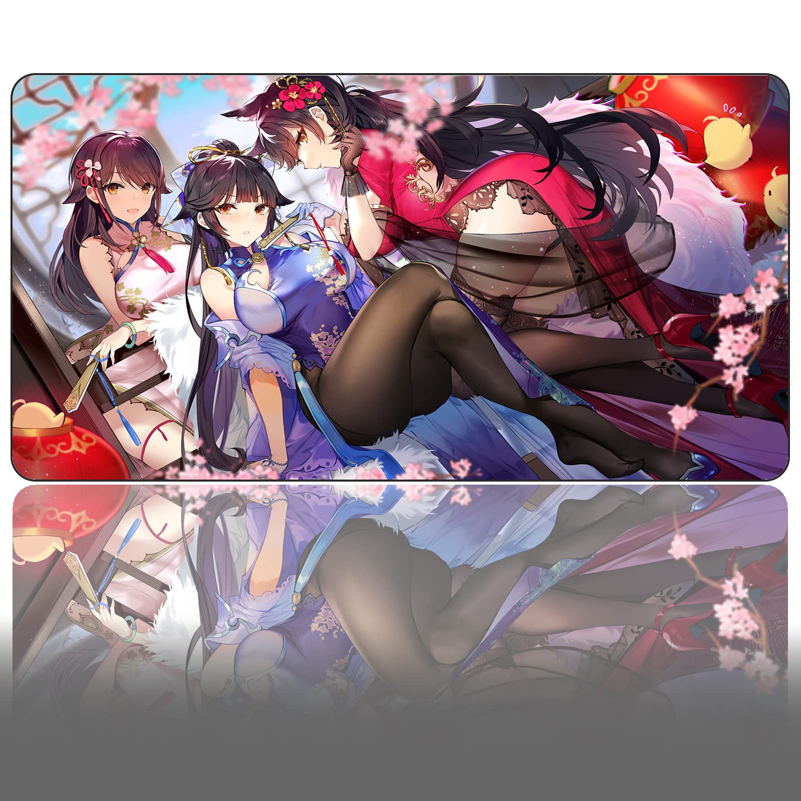 Azur Lane Anime Gaming Mouse Pad - Large Non-Slip Desk Mat (39.37x19.68 inch) for PC, Keyboard & Office - Cute Anime Girl Design - Perfect for Gamers & Anime Fans