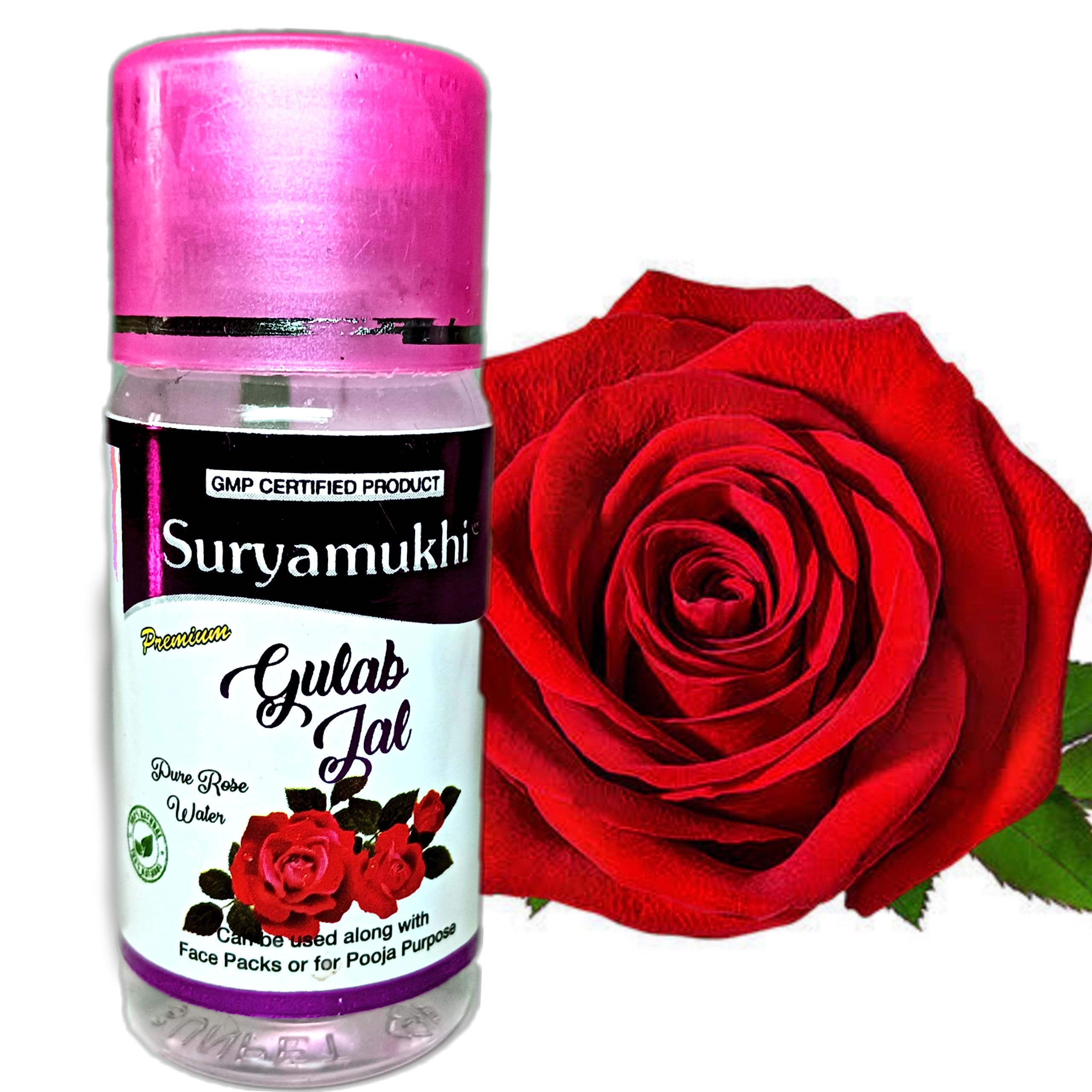 Premium Suryamukhi Rose Water – 100% Natural Facial Toner & Hydrating Mist, 360ml – Perfect for Skincare Routine, Makeup Setting & Refreshing Spray