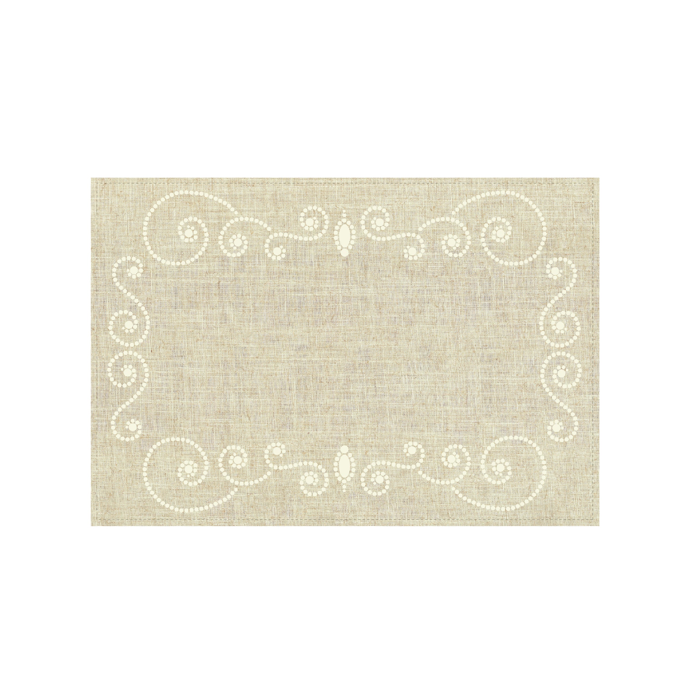 Premium French Perle Linen Placemats Set of 4 - Elegant Table Setting for Dining Room, Kitchen, or Party Decor - Natural & Durable Linen Table Mats for Everyday Use & Special Occasions