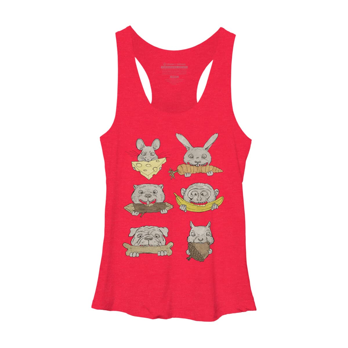 Design By Humans Women's Cravings Graphic Racerback Tank Top - Soft Breathable Workout & Casual Wear for Gym, Yoga, and Summer Outfits