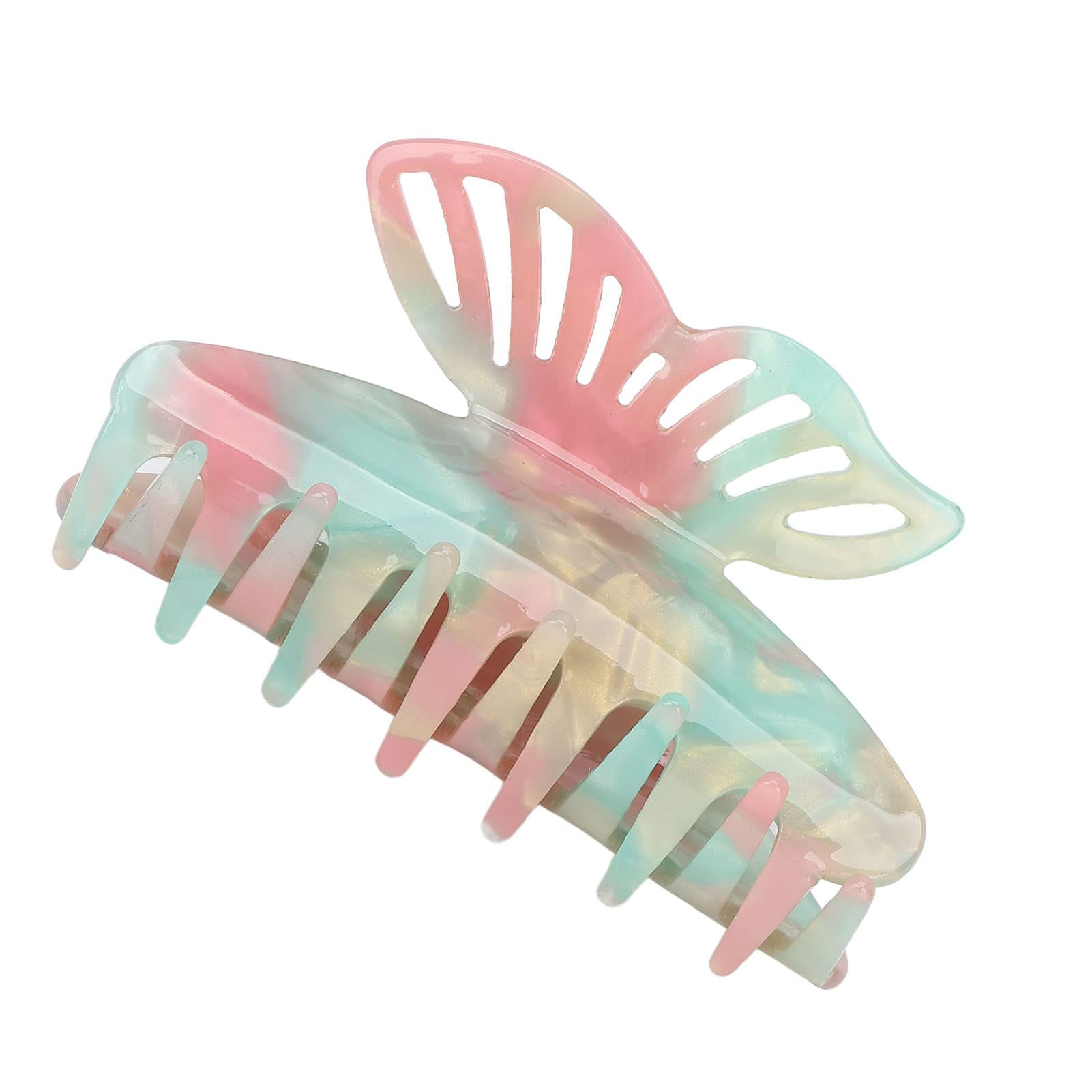 EXCLUZO Hair Claw Clip for Women - Elegant Hair Jaw Clamp Accessory for Styling, Lightweight & Decorative (Amber Green) | Perfect for Updos, Ponytails & Everyday Hairstyles