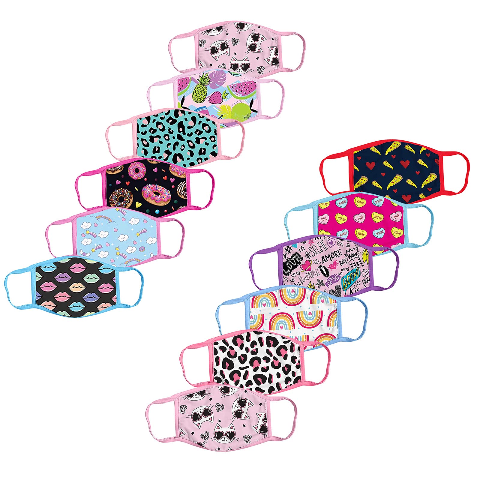 6 Pack Reusable Cloth Face Masks - Breathable & Washable for Adults - Outdoor & Party Use