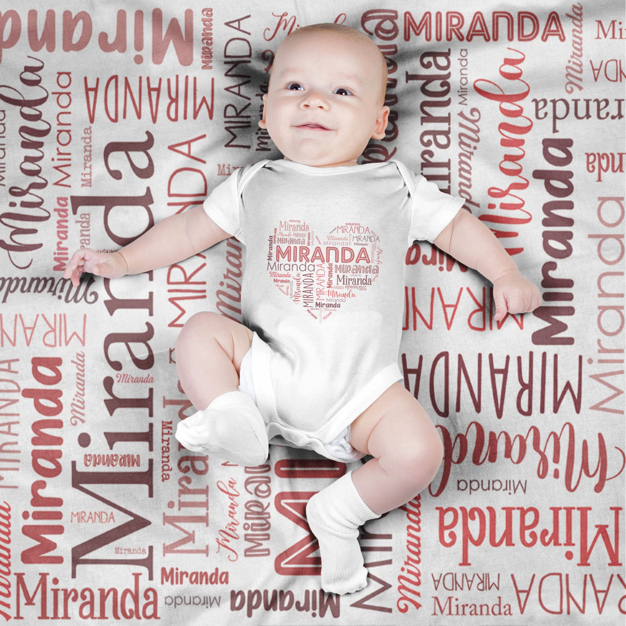 Personalized Baby Girl Blankets with Name - Custom Fleece Baby Blanket 30x40 Inches, Soft Pink Alphabet Design - Perfect for Nursery, Christening Gifts & Newborn Photo Props