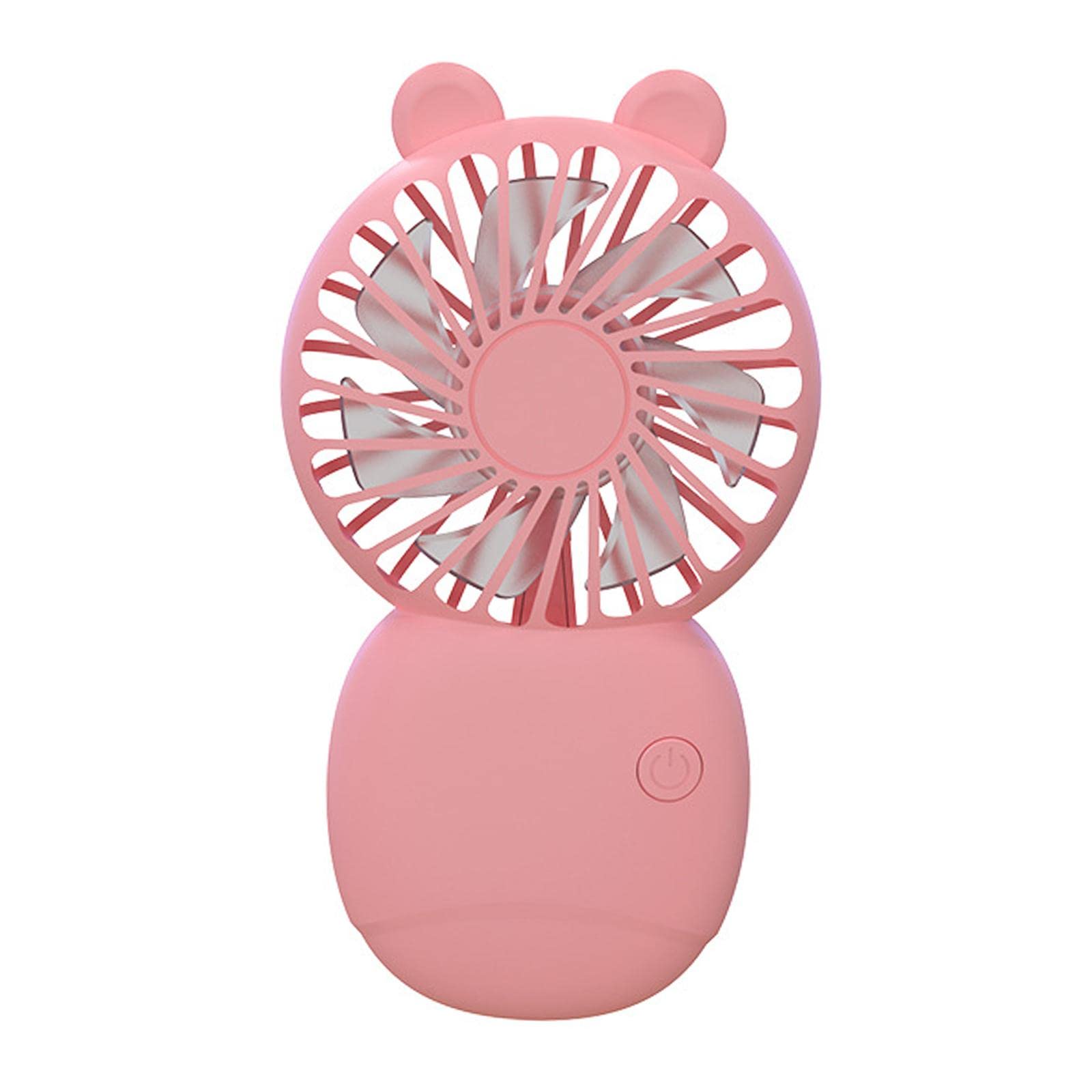 Bothyi Rechargeable Desk Fan - Portable USB Fan for Student Dorm, Office, Camping & Home Use | Quiet Cooling Fan with Adjustable Tilt | Pink Personal Fan for Study, Work & Outdoor Activities