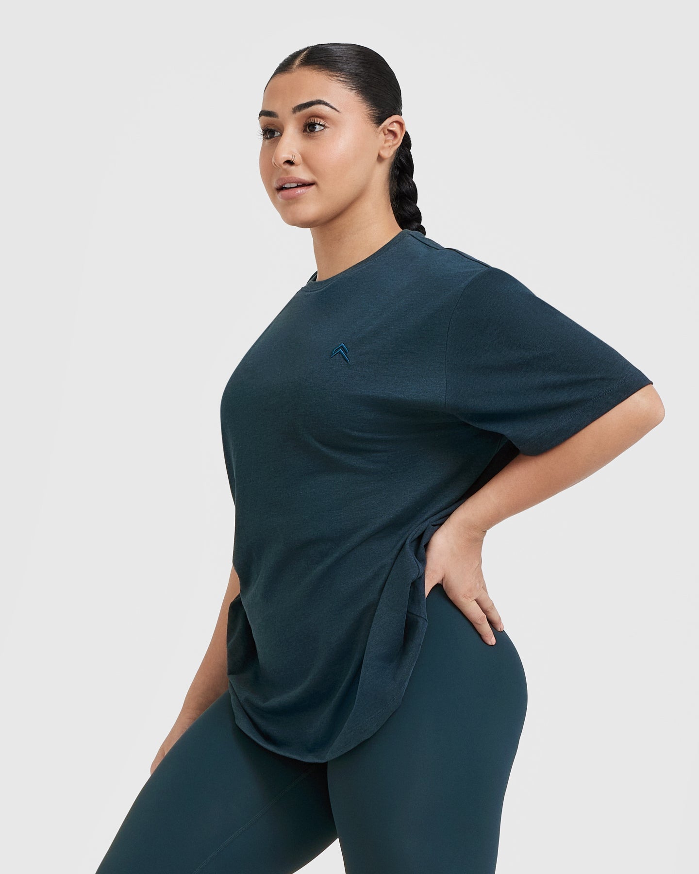 Classic Oversized Lightweight T-Shirt for Women | Soft Cotton Casual Tee in Oil Blue | Perfect for Everyday Wear, Lounging & Street Style Outfits