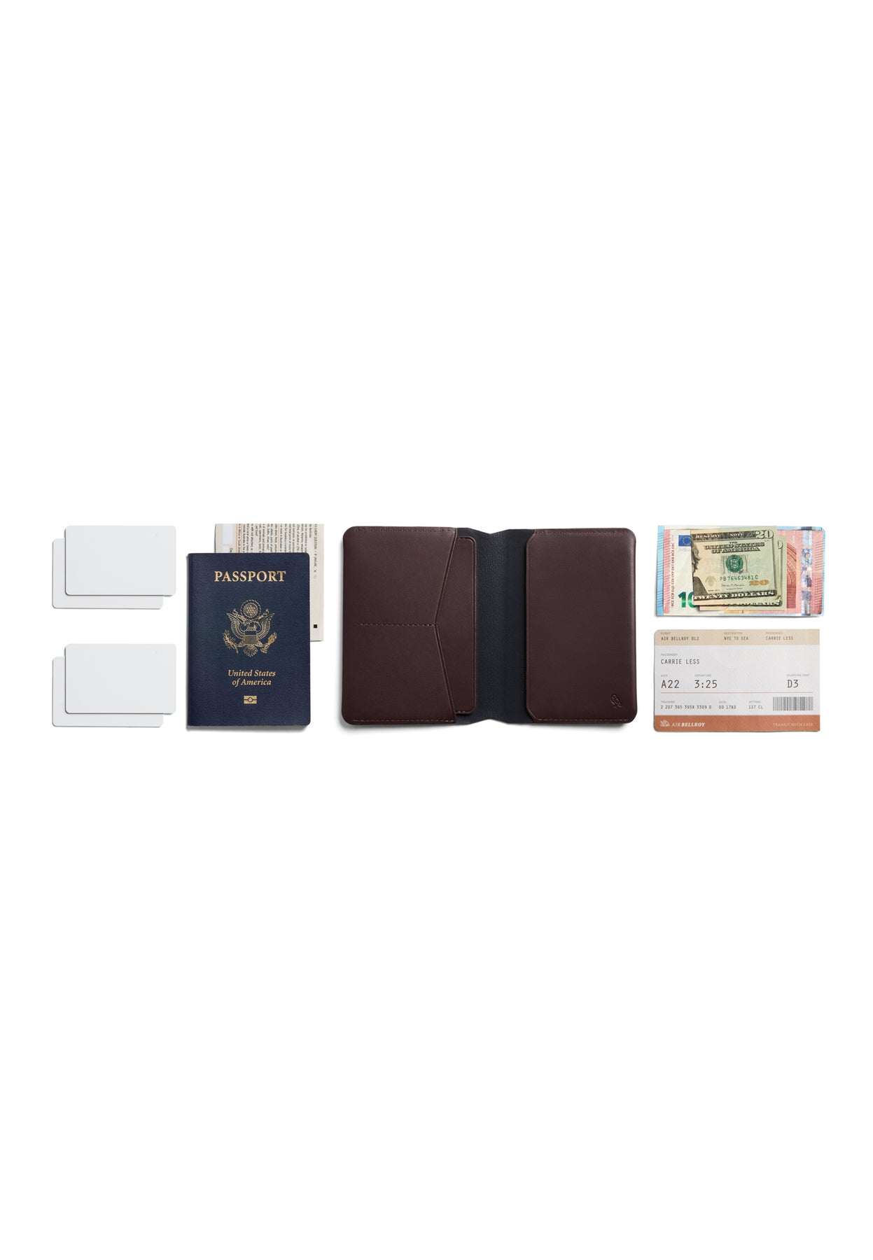 Premium Bellroy Passport Cover - RFID Blocking Leather Travel Wallet for Men & Women | Perfect for International Flights, Business Trips & Vacation Security