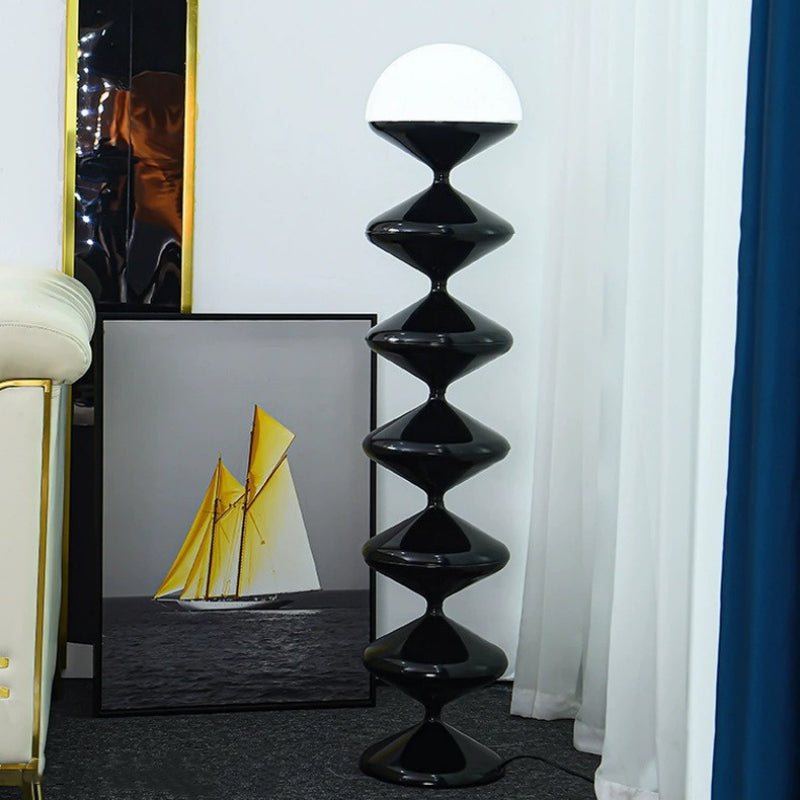 Modern Pull Gourd Floor Lamp - Adjustable Height LED Standing Light for Living Room, Bedroom & Office - Warm White/Cool White Dimmable Reading Light with Remote Control - Perfect for Cozy Nights, Home Decor & Workspace Lighting