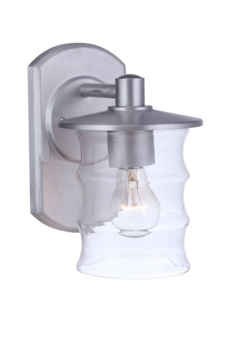 Canon One Light Outdoor Wall Mount in Satin Aluminum - Durable Exterior Light Fixture for Porch, Patio & Garden Lighting