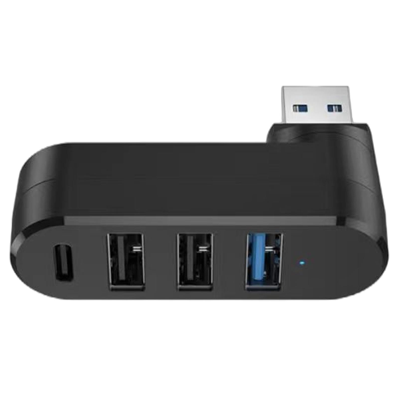 4-Port USB 3.0 Hub Rotatable - High Speed USB Splitter Expander Adapter for Laptop, PC, MacBook, Car, Office & Home Use | Kuehssn Multi-Port USB Station