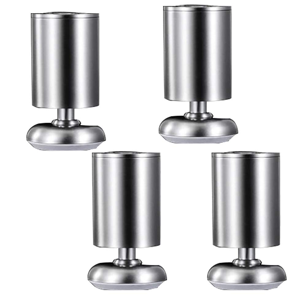 ZYFA Adjustable Stainless Steel Furniture Legs - 4pcs (with Screws) - Heavy Duty Cabinet, Sofa, Desk & Table Legs for Home & Office Furniture Support