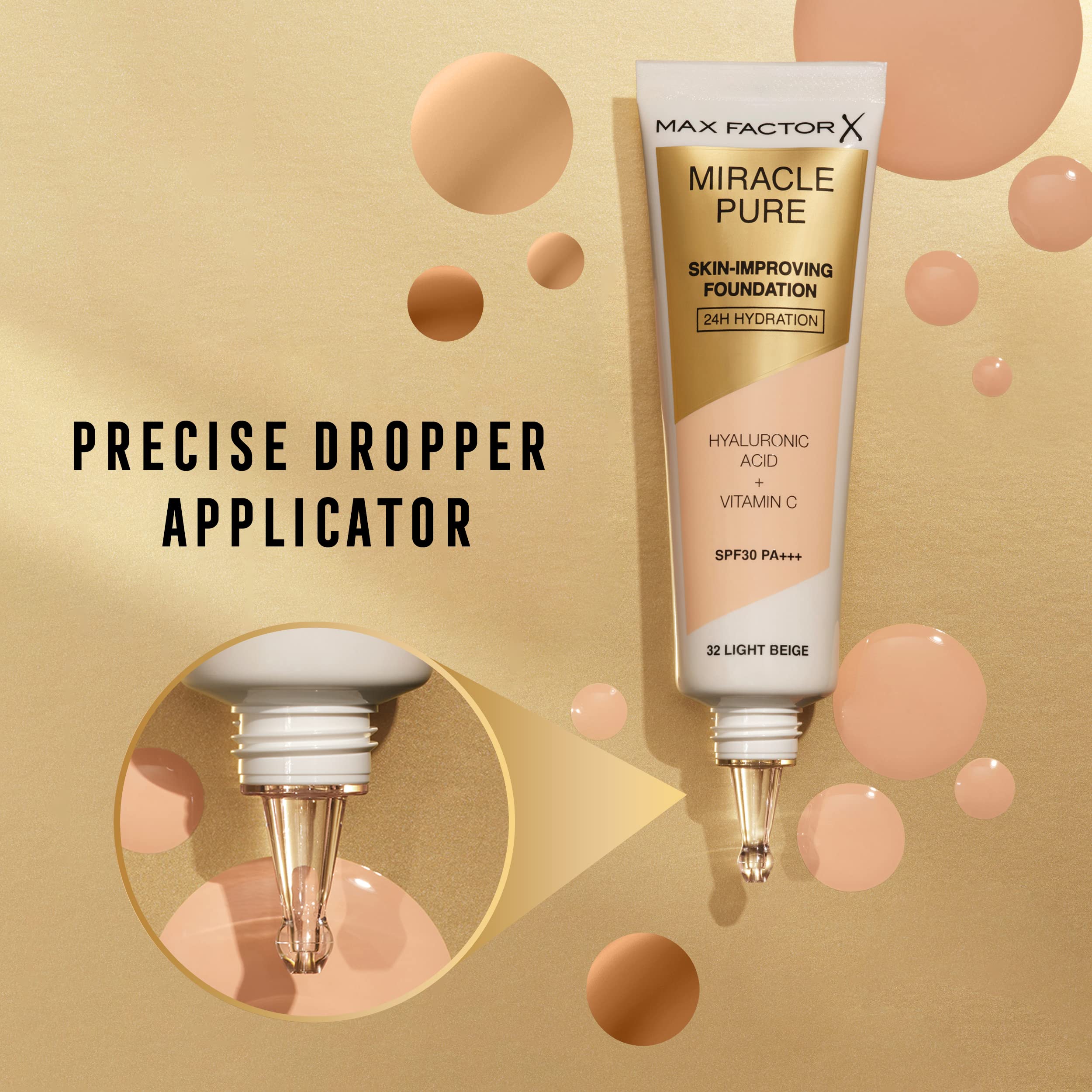 Miracle Pure Natural Rose Foundation - 30ml, Shade 50, Vegan & Cruelty-Free | Perfect for Daily Wear & Special Occasions