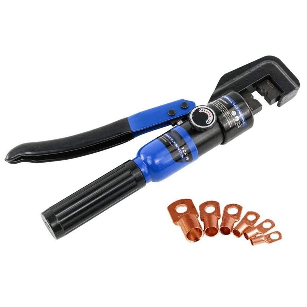 Hydraulic Crimping Tool for Optical Connectors - YQK-70 Cable Lug Crimper (4-70mm²) with 5-6T Pressure - Professional Hydraulic Compression Plier for PCB Terminals & Electrical Connections - Ideal for Network Installations, Telecom Wiring & Industrial Electrical Work