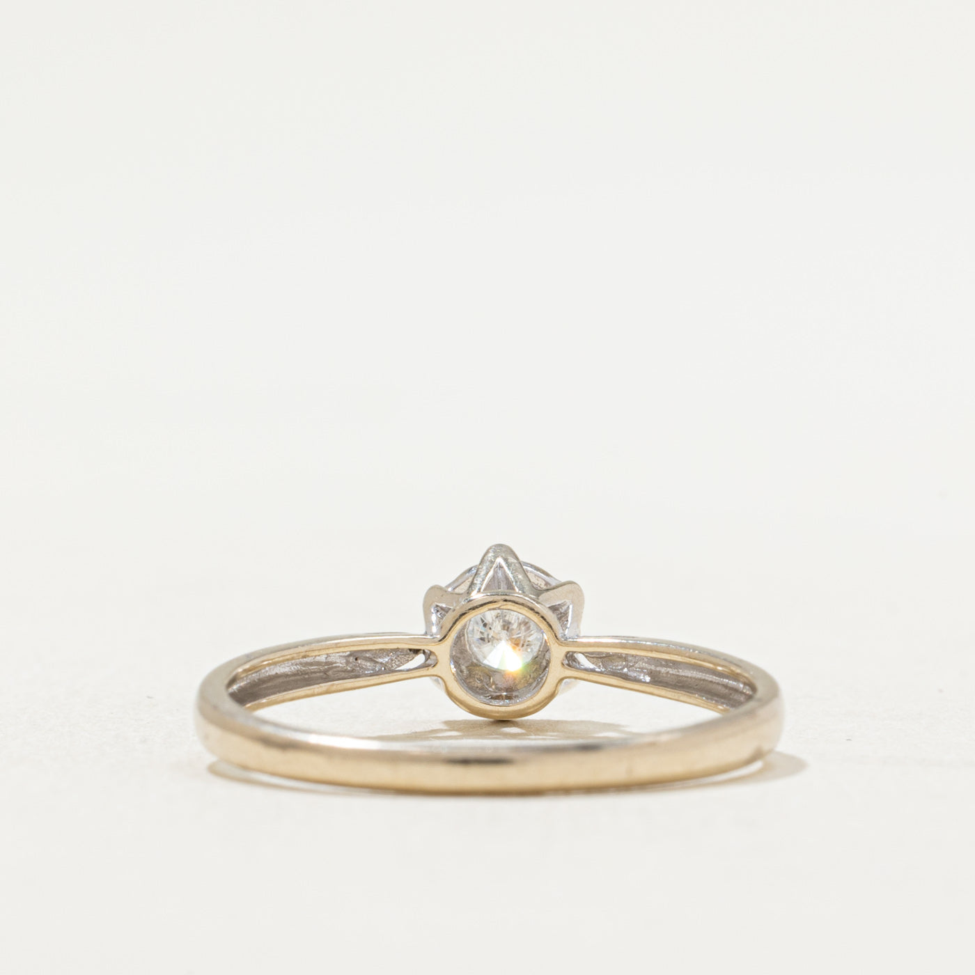 0.10ct Solitaire Illusion Set Diamond Engagement Ring - Size 6.75 | Sparkling Wedding Band for Brides & Anniversary Gifts | Perfect for Proposals, Weddings & Special Occasions