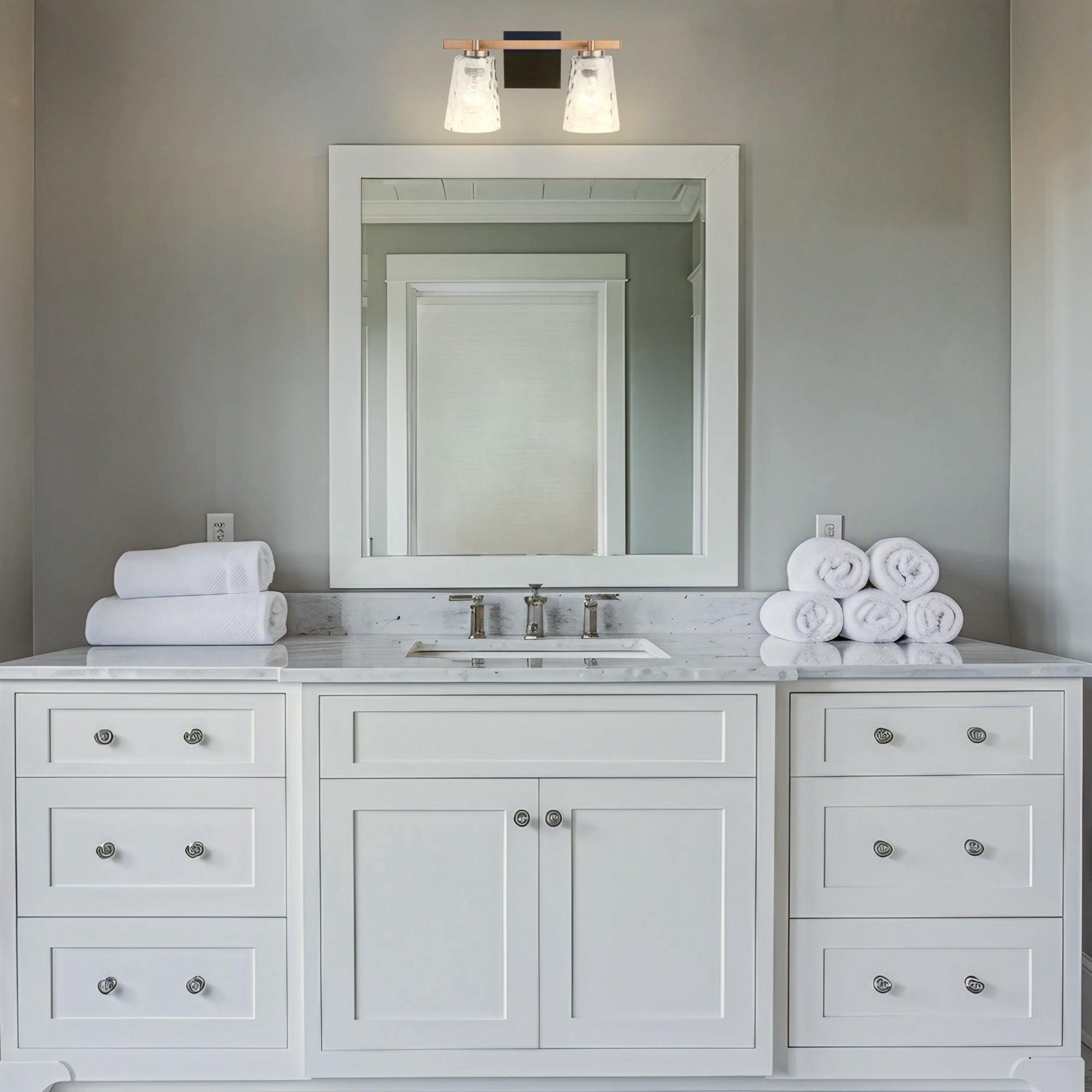 Radiance Modern 2-Light Dimmable Vanity Light - Bathroom Makeup Mirror Lighting Fixture for Bedroom, Dressing Room & Powder Room