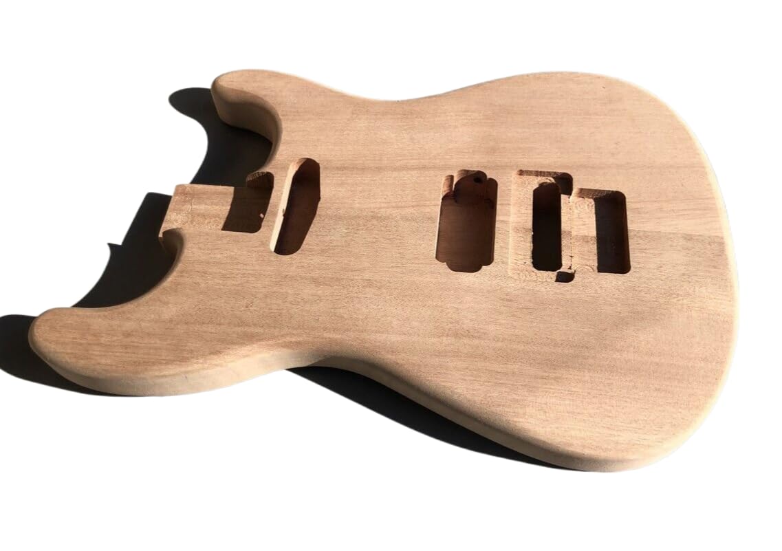 Unfinished Mahogany DIY Guitar Body for ST Style with Floyd Rose - Perfect for Custom Electric Guitar Builds and DIY Projects