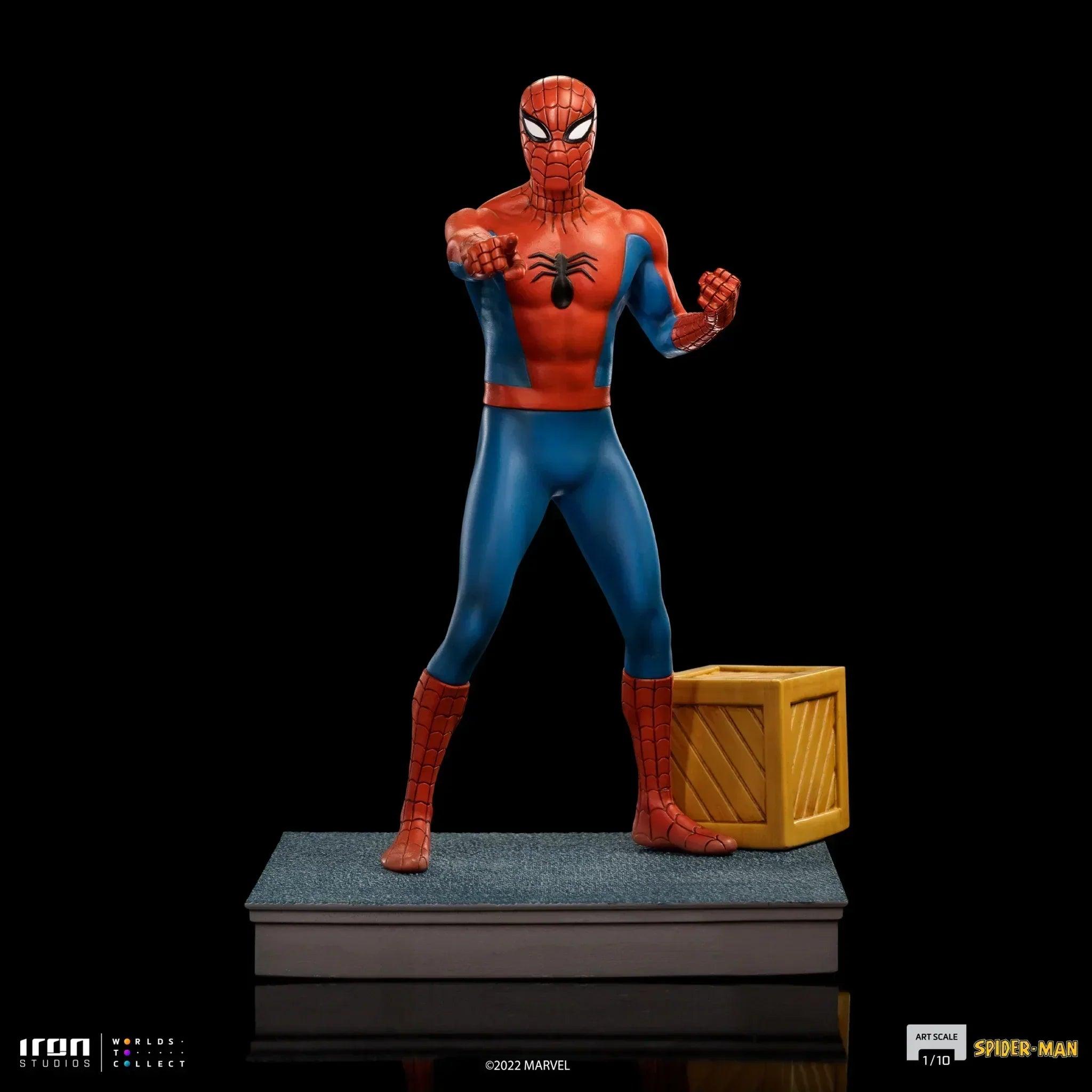 Iron Studios Spider-Man 60s Animated Series BDS Art Scale 1/10 Statue - Collectible Marvel Superhero Figure for Display & Home Decor
