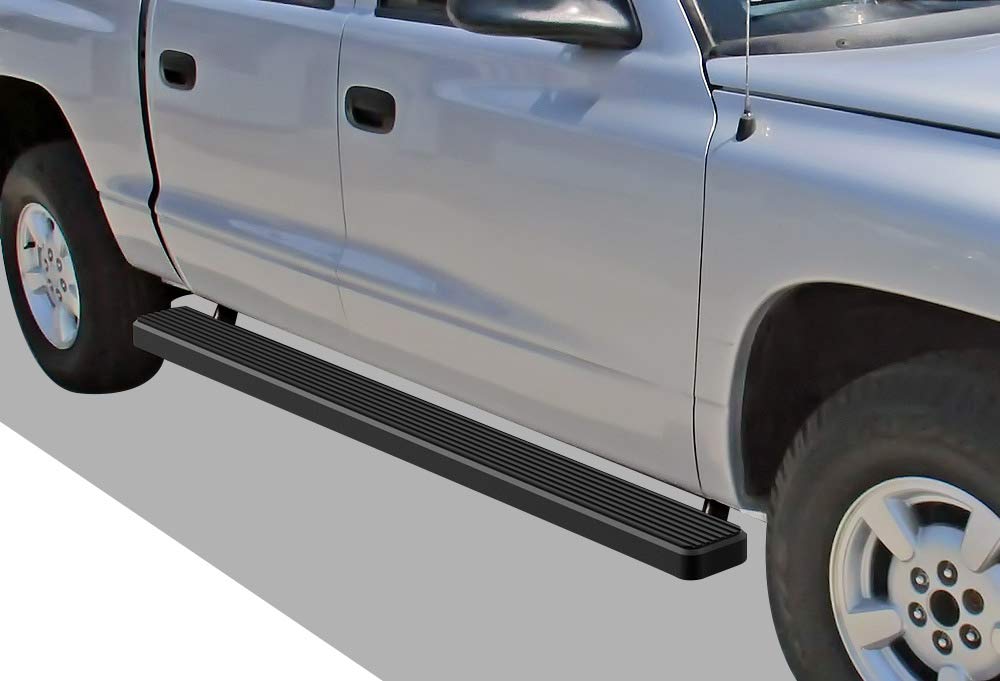 5 Inch Matte Black APS Running Boards for 2000-2004 Dodge Dakota Quad Cab - Heavy Duty Nerf Bars, Side Steps & Side Bars for Off-Road & Daily Driving