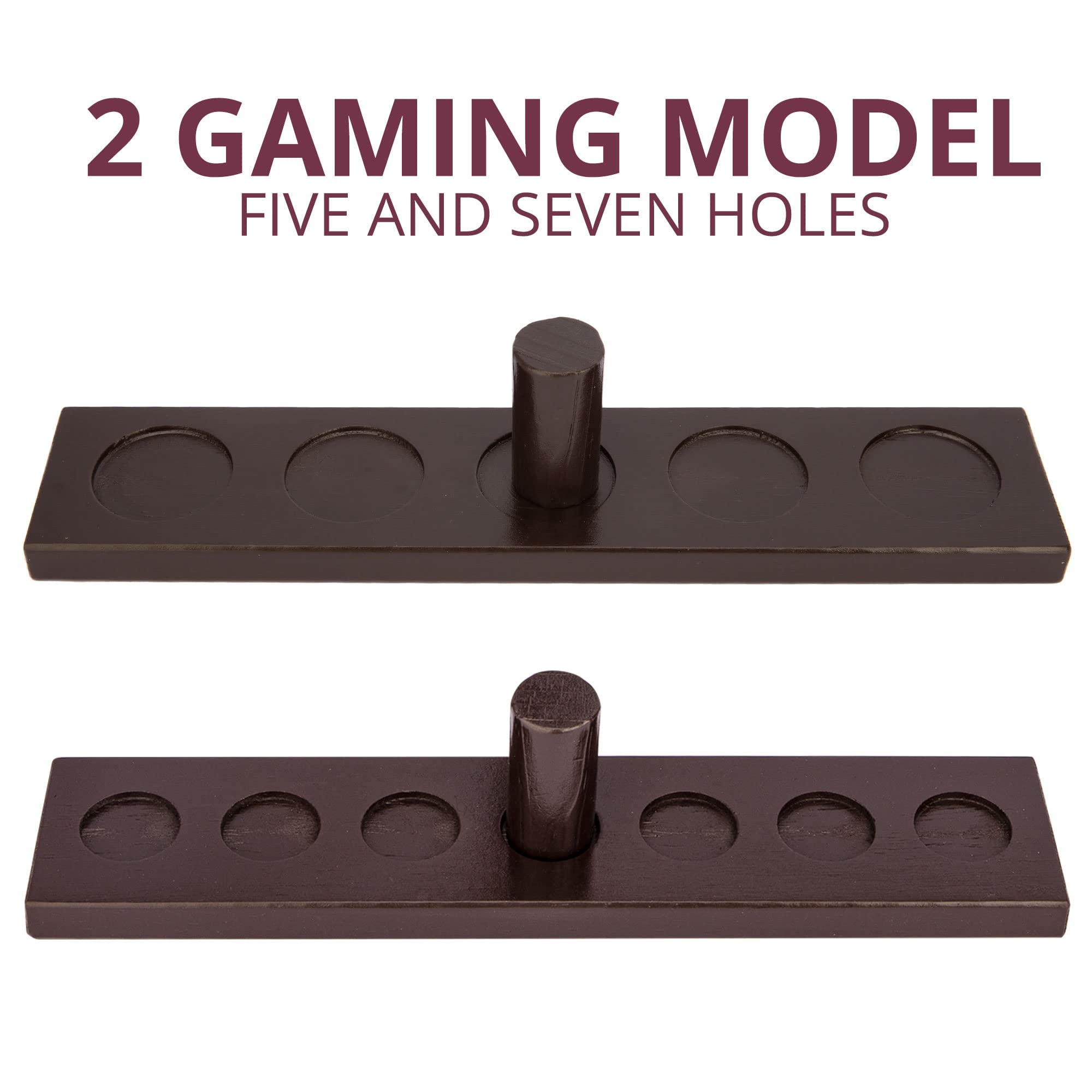Premium Wooden Ring Toss Game Set - Tabletop Hook & Ring Toss for Kids & Adults - Fun Indoor/Outdoor Party Games for Family Gatherings, Birthday Parties & Backyard BBQs