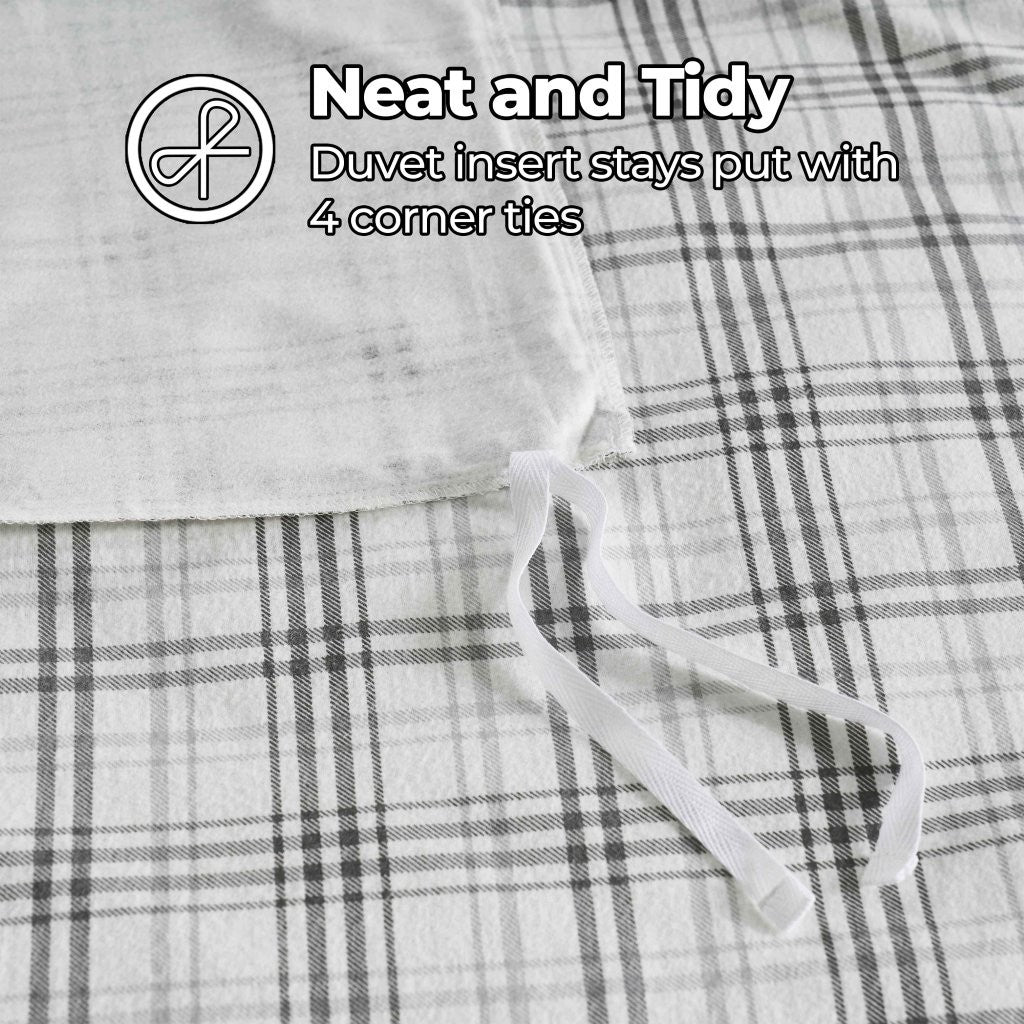 Soft Plaid Flannel Cotton Duvet Cover Set - Farmhouse Style Bedding for Cozy Winter Nights | Perfect for Guest Rooms & Cabin Retreats