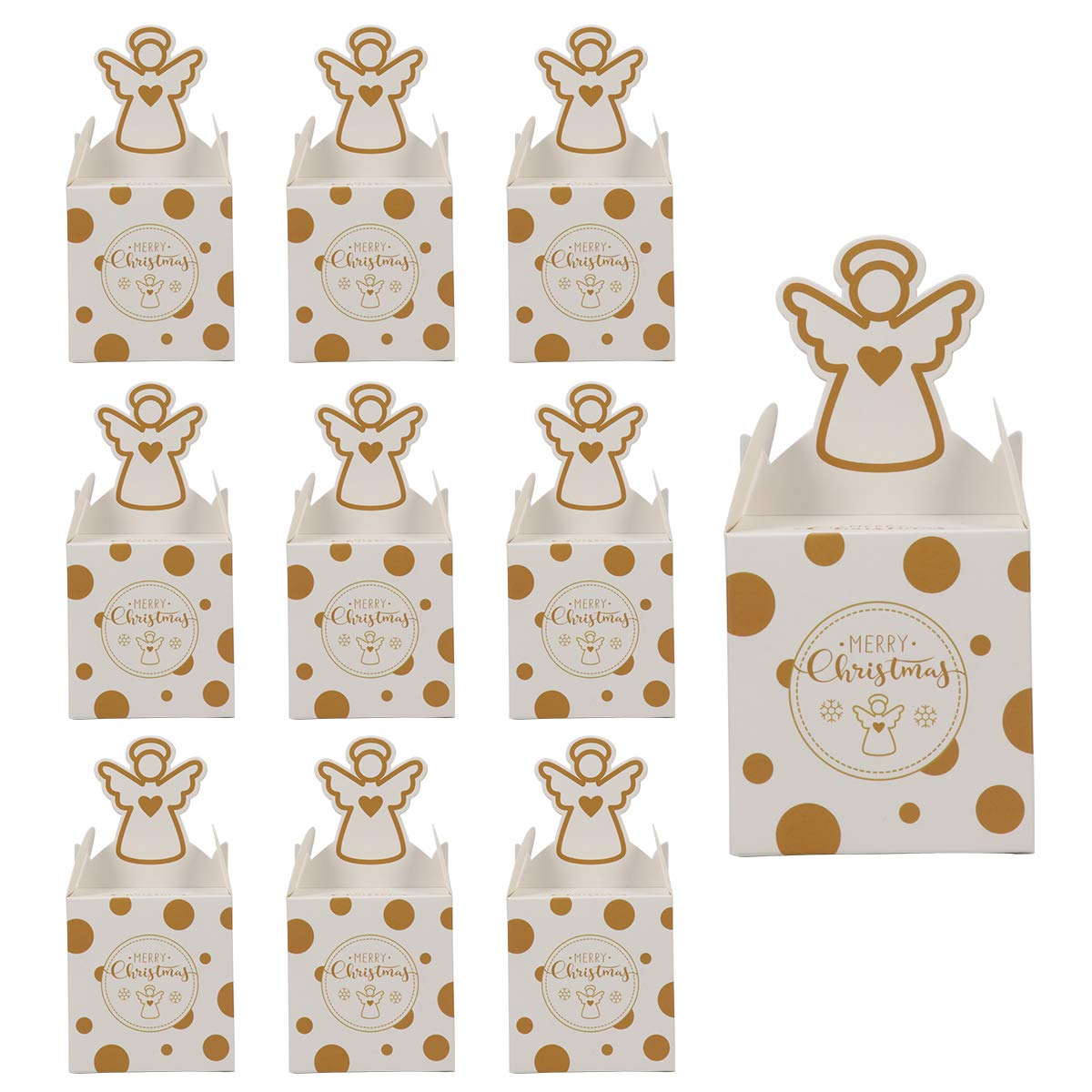 10Pcs Christmas Apple Holder Candy Box Set - Creative Holiday Gift Box for Christmas Eve, Parties & Festive Decorations - Perfect for Home, Office & Holiday Celebrations