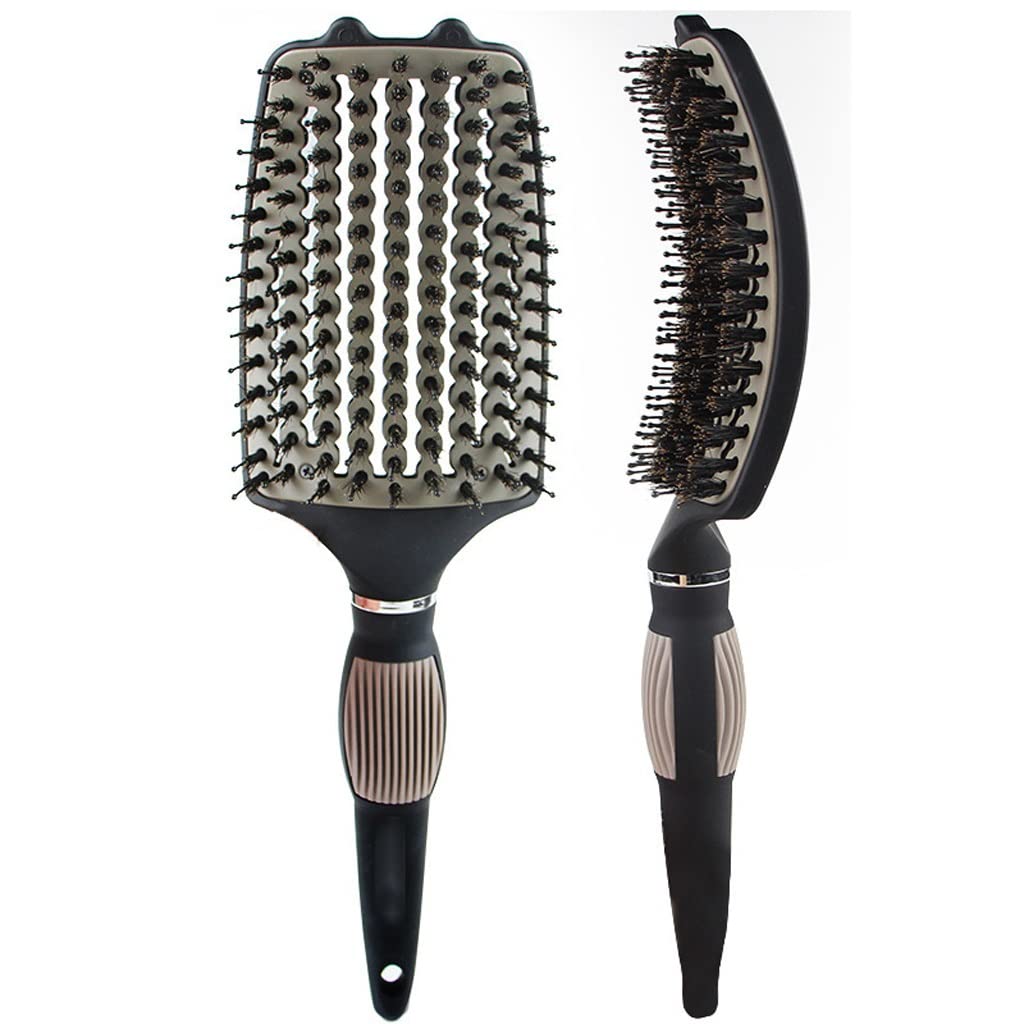 Professional Hair Comb Set - Hard Bristle Styling Comb, Wide Tooth Detangling Comb & 9-Row ABS Hairdressing Comb for Curly, Wavy & Thick Hair - Perfect for Salon, Home Styling & Travel (Color: B2PC)
