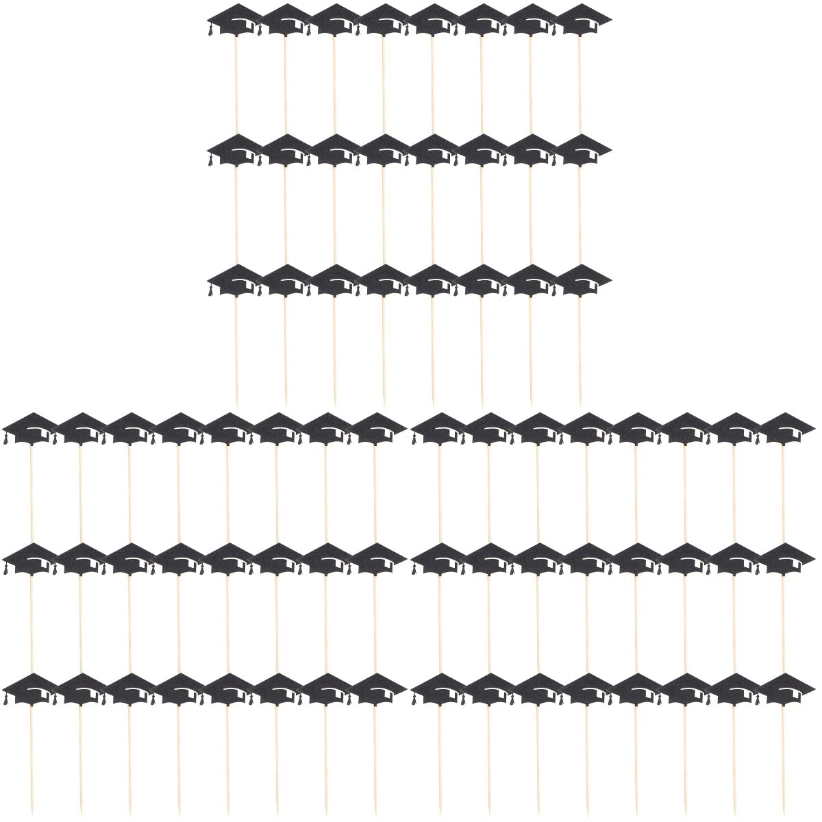 72 Pcs Graduation Cake Toppers - Edible Paper Inserts for Graduation Party Decorations, Cake Decor, Cupcakes & Desserts - Perfect for Graduation Celebrations, School Parties & Dessert Displays