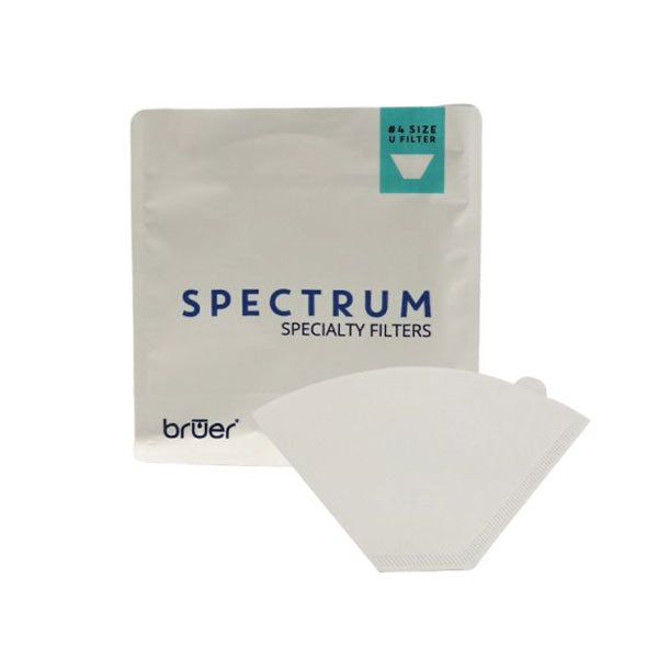 Bruer Spectrum U Shape Paper Filters for Coffee Makers - Premium Cone Coffee Filters for Drip Brewing, Compatible with Most Coffee Machines - Perfect for Home, Office, and Cafe Use