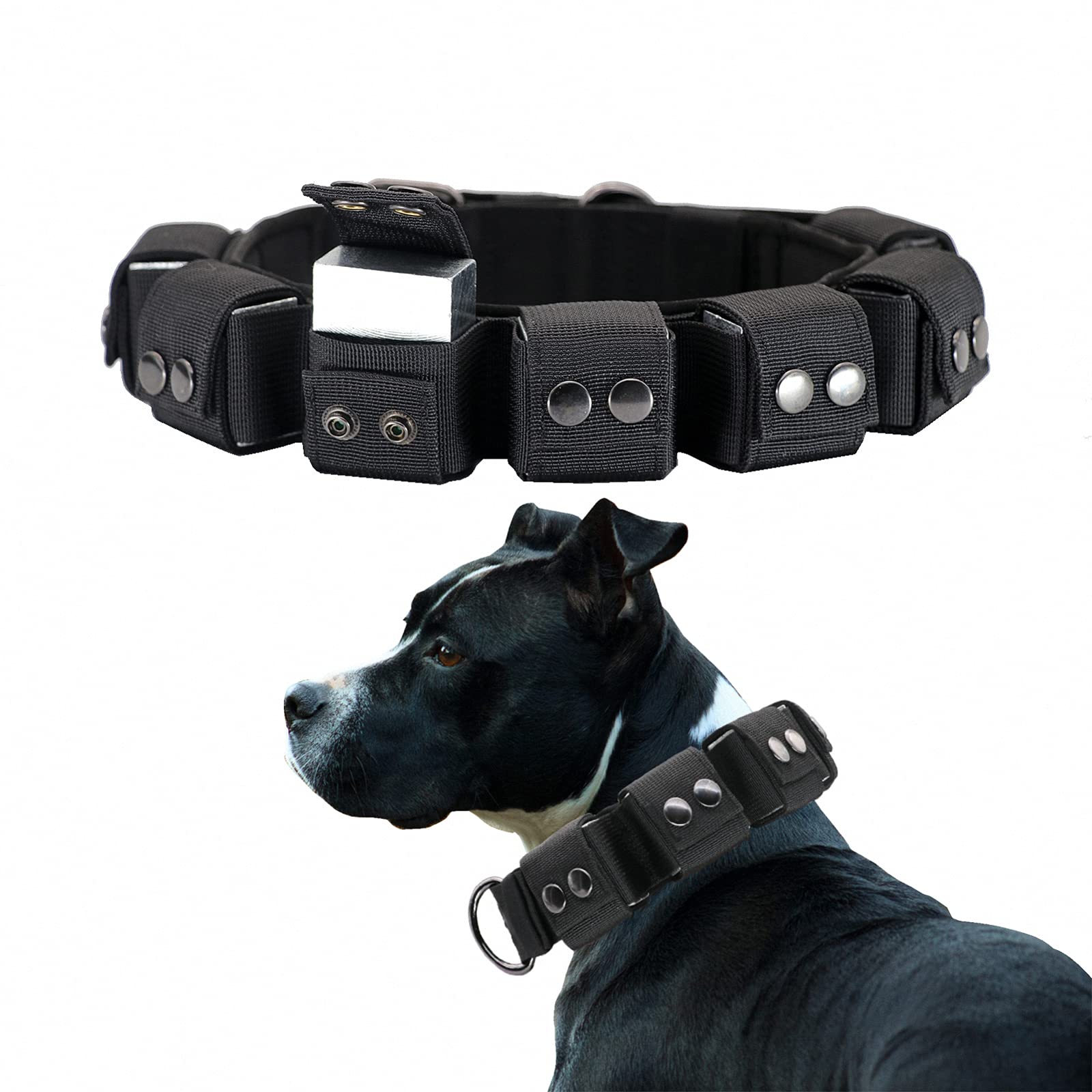 Tactical Weighted Dog Collar for Training & Exercise - Adjustable Free Weights for Small, Medium & Large Dogs | Perfect for Obedience Training, Agility Exercises & Outdoor Adventures