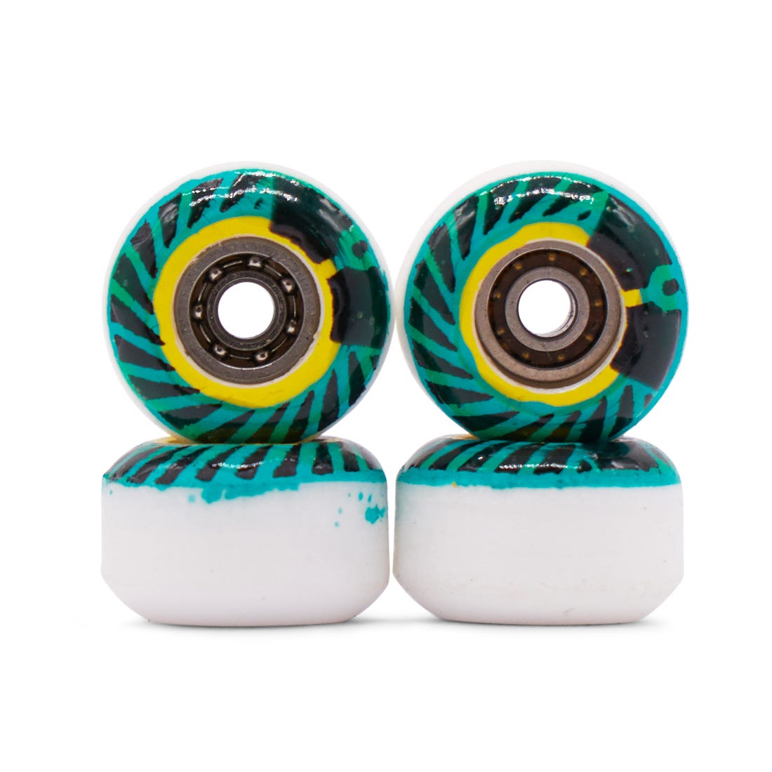 Yellowood Y2 Fingerboard Y Wheels - Professional Skateboard Wheels for Fingerboards - Perfect for Tricks, Stunts & Collectors - Tiffany Blue Color - Great for Indoor Play & Display