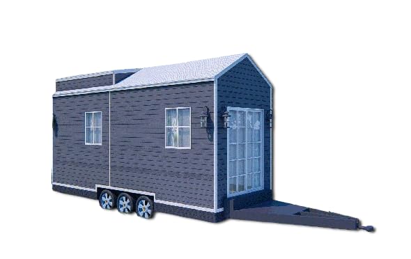 23.5'x8' Tiny Mobile Home with Loft - 188 Sq Ft Living Space with Kitchen, Desk & Bathroom | Perfect for Off-Grid Living, Vacation Homes & Backyard Guest Houses