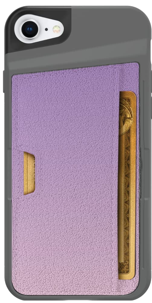 Smartish Lavender iPhone SE Wallet Case - Slim & Protective Credit Card Holder with Kickstand | Drop Tested | Hidden Card Slot | Compatible with Apple iPhone SE/8/7 | Perfect for Everyday Use, Travel & Hands-Free Viewing