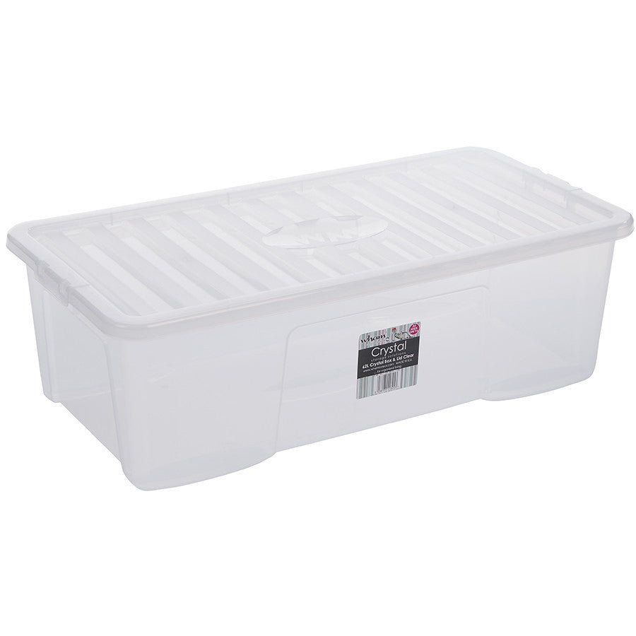 62L Large Clear Plastic Storage Box with Lid - Perfect for Organizing Clothes, Toys & Home Decor | Airtight Container for Closet, Garage & Office Organization