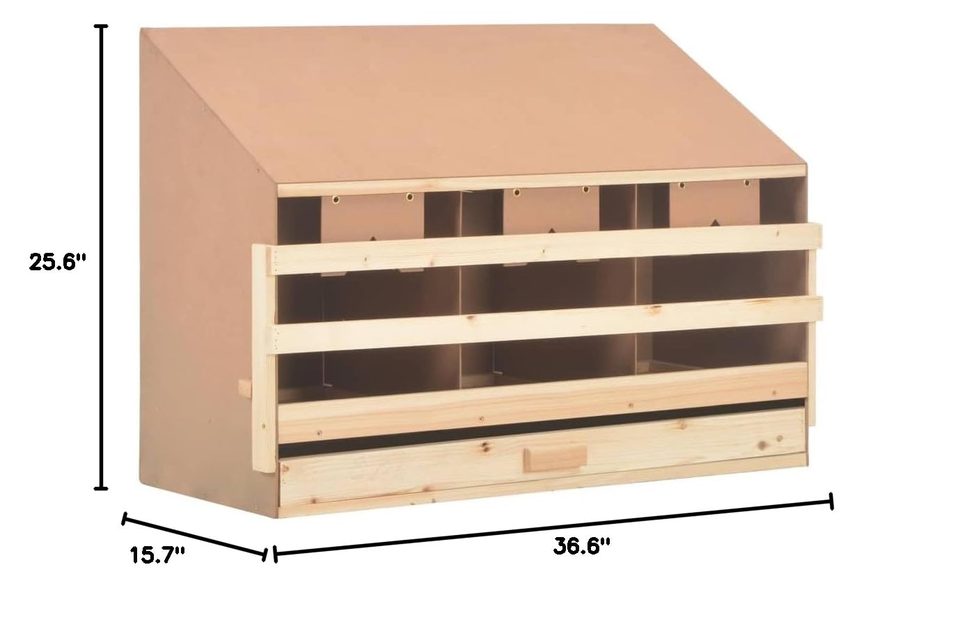 Premium 3-Compartment Chicken Laying Nest Box - 36.6