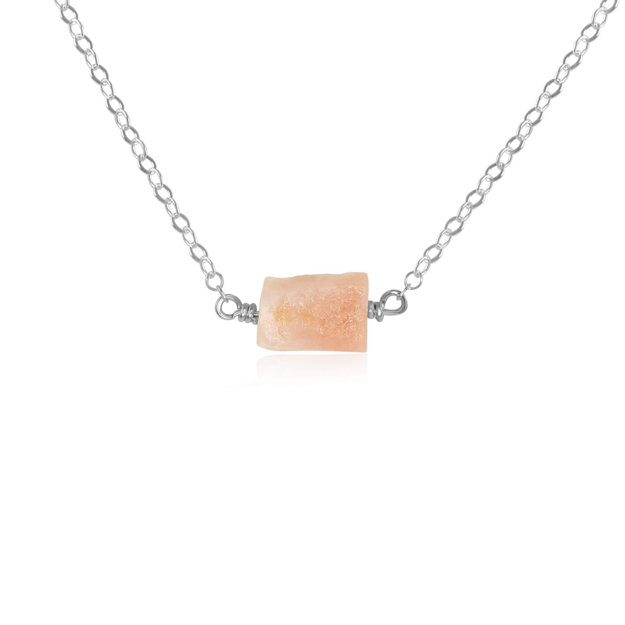 Natural Raw Pink Peruvian Opal Crystal Pendant Necklace for Women - Healing Stone Jewelry for Spiritual Energy & Chakra Balance | Perfect for Meditation, Yoga & Boho Fashion