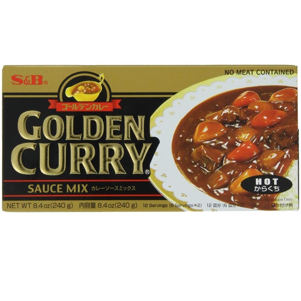 S&B Golden Curry Sauce Mix - Hot & Spicy Japanese Curry (8.4oz, 10 Pack) | Perfect for Home Cooking, Rice Dishes & Quick Meals