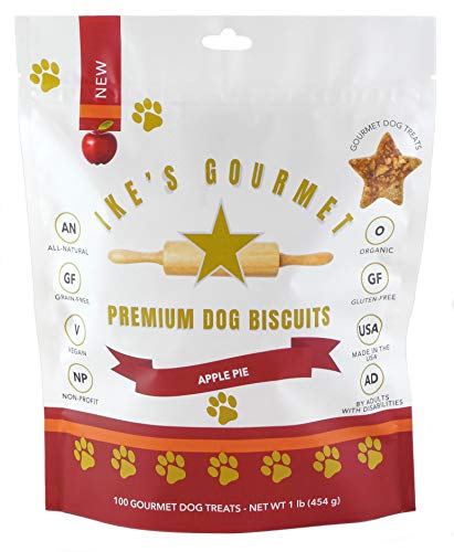 Ike's Apple Pie Gourmet Dog Treats - Healthy & Natural Dog Snacks for Training, Rewards & Special Occasions - Made in USA