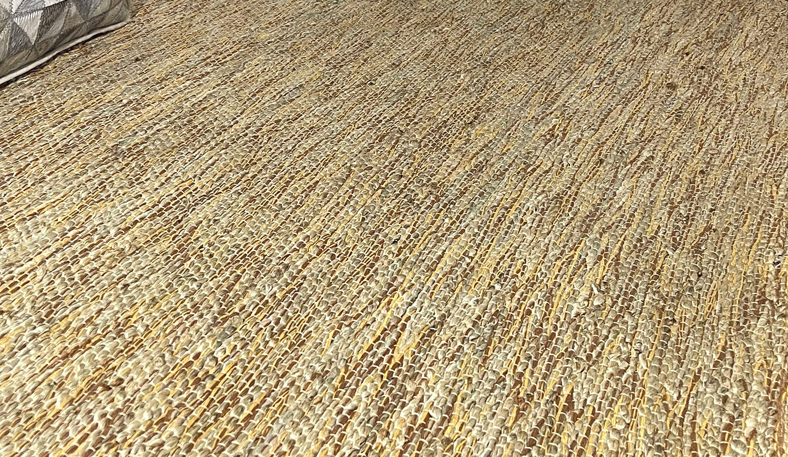 Handmade Saona Hemp & Cotton Natural Fiber Rug - Easy Maintenance 5' x 7' Living Room, Bedroom & Family Room Floor Decor | Eco-Friendly Home Accent for Cozy Spaces